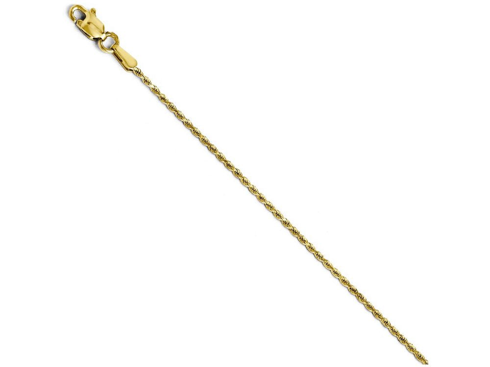 FJC Finejewelers 14k Yellow Gold 1.3mm Bright Cut Rope Chain Bracelet