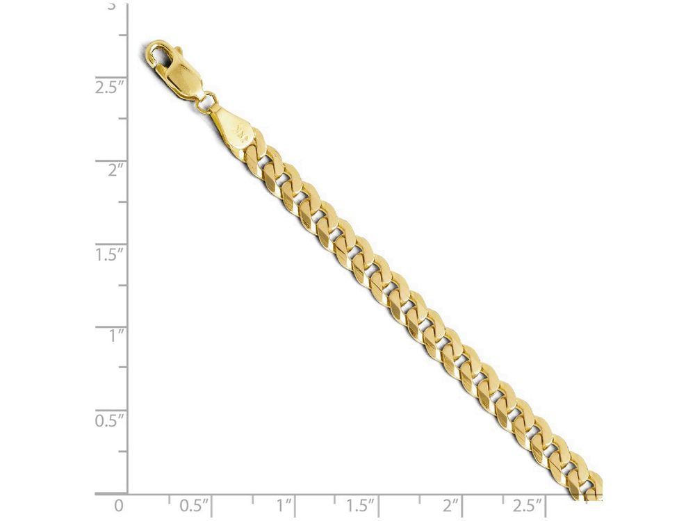 FJC Finejewelers 14k Yellow Gold 5.75mm Beveled Curb Bracelet