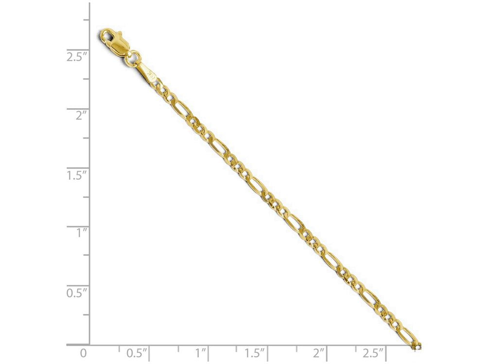 FJC Finejewelers 14k Yellow Gold 2.75mm Flat Figaro Chain Necklace