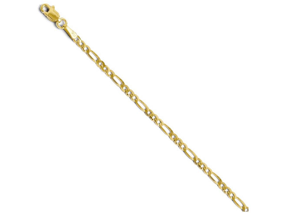 FJC Finejewelers 14k Yellow Gold 2.75mm Flat Figaro Chain Necklace