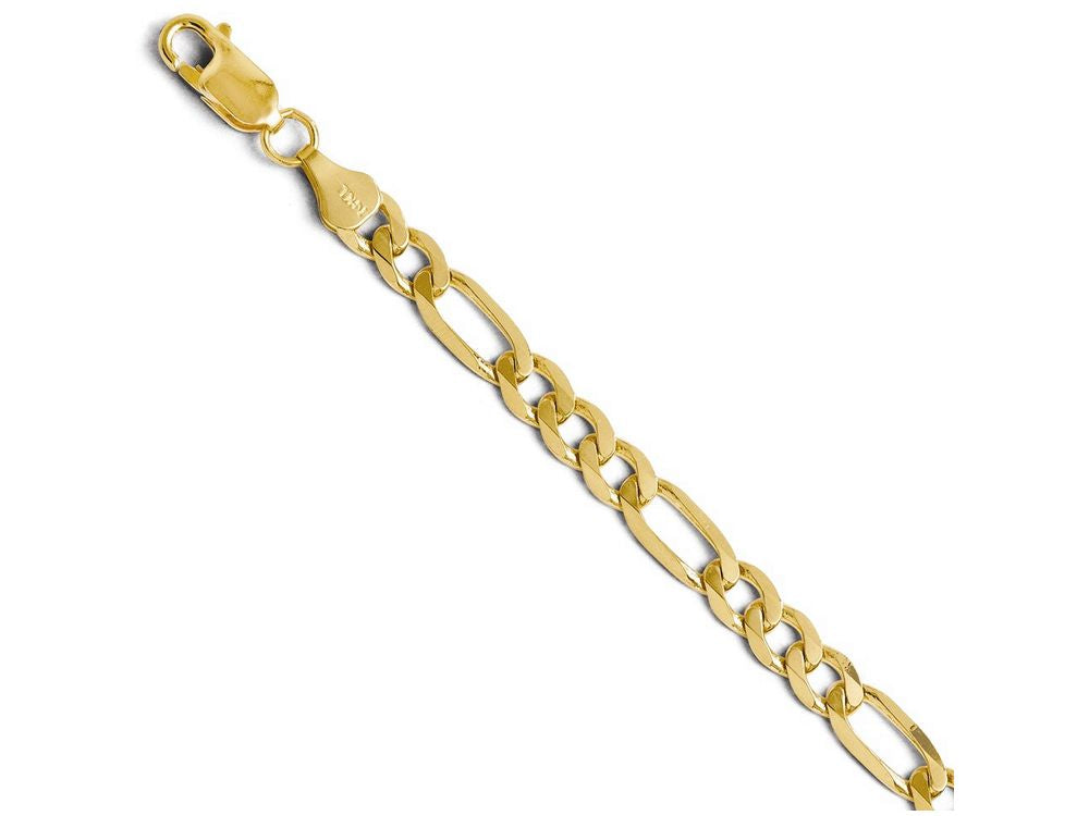 FJC Finejewelers 14k Yellow Gold 6.25mm Flat Figaro Chain Necklace