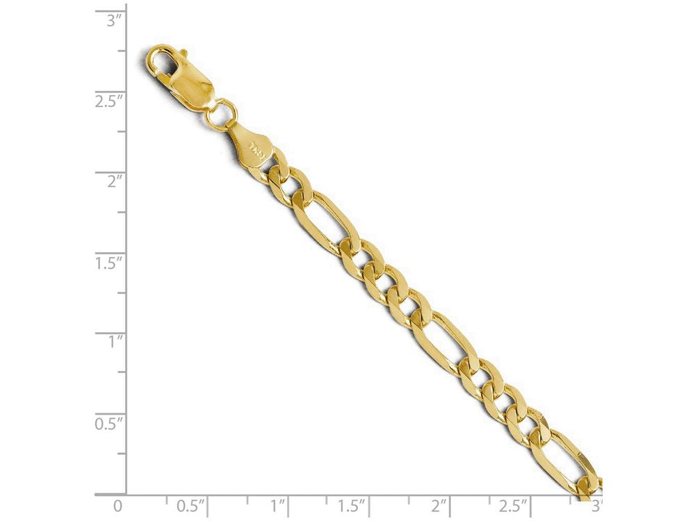 FJC Finejewelers 14k Yellow Gold 6.25mm Flat Figaro Bracelet