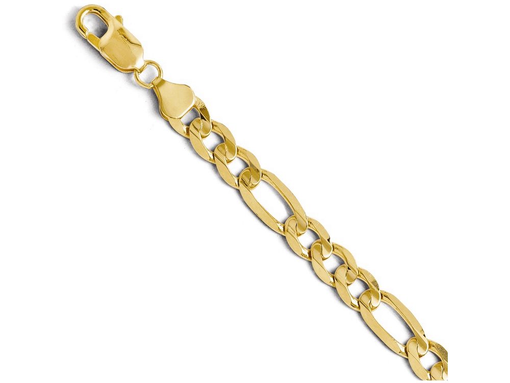 FJC Finejewelers 14k Yellow Gold 7.0mm Flat Figaro Bracelet