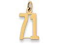 FJC Finejewelers 14k Yellow Gold Small Polished Elongated 71 Charm