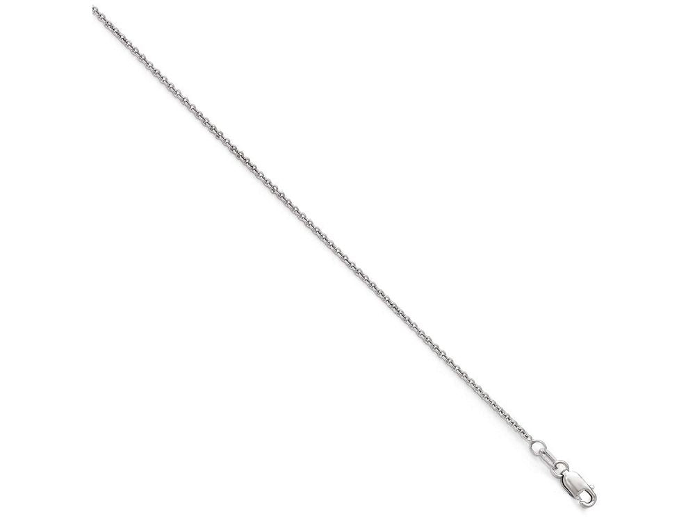 FJC Finejewelers 14k White Gold Round Cable Chain Necklace