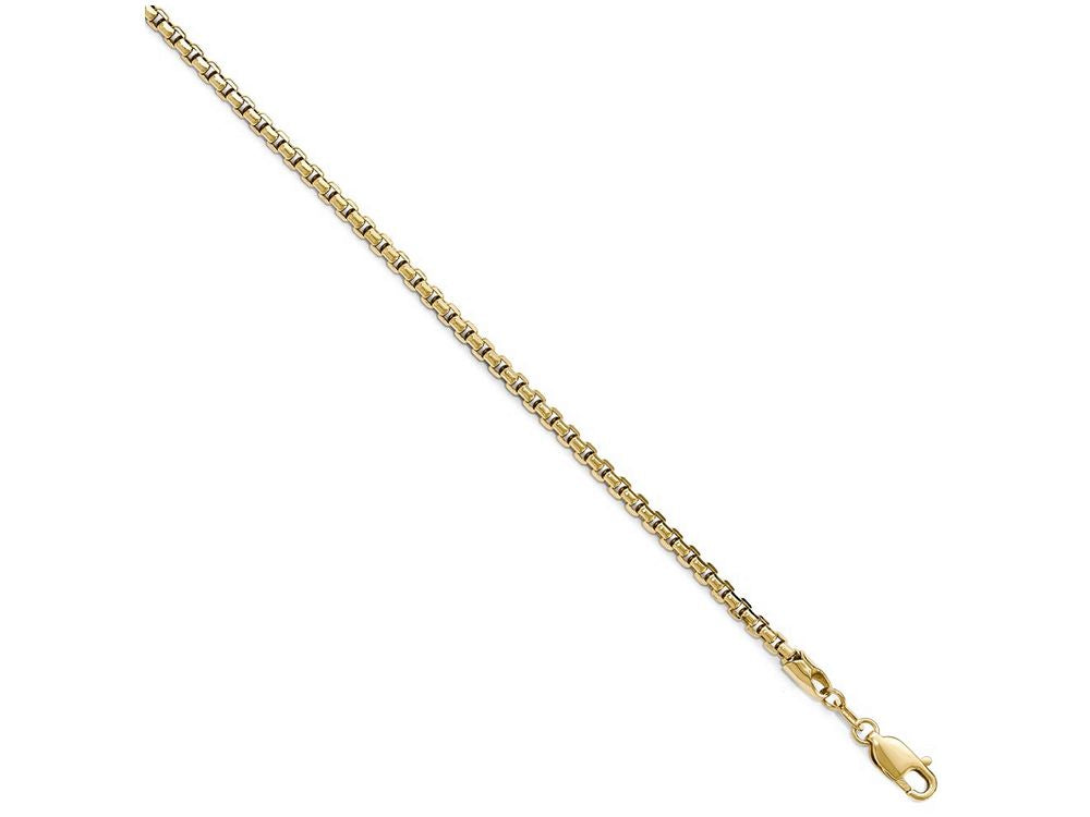 FJC Finejewelers 14k Yellow Gold Bright Cut Round Box Chain Necklace