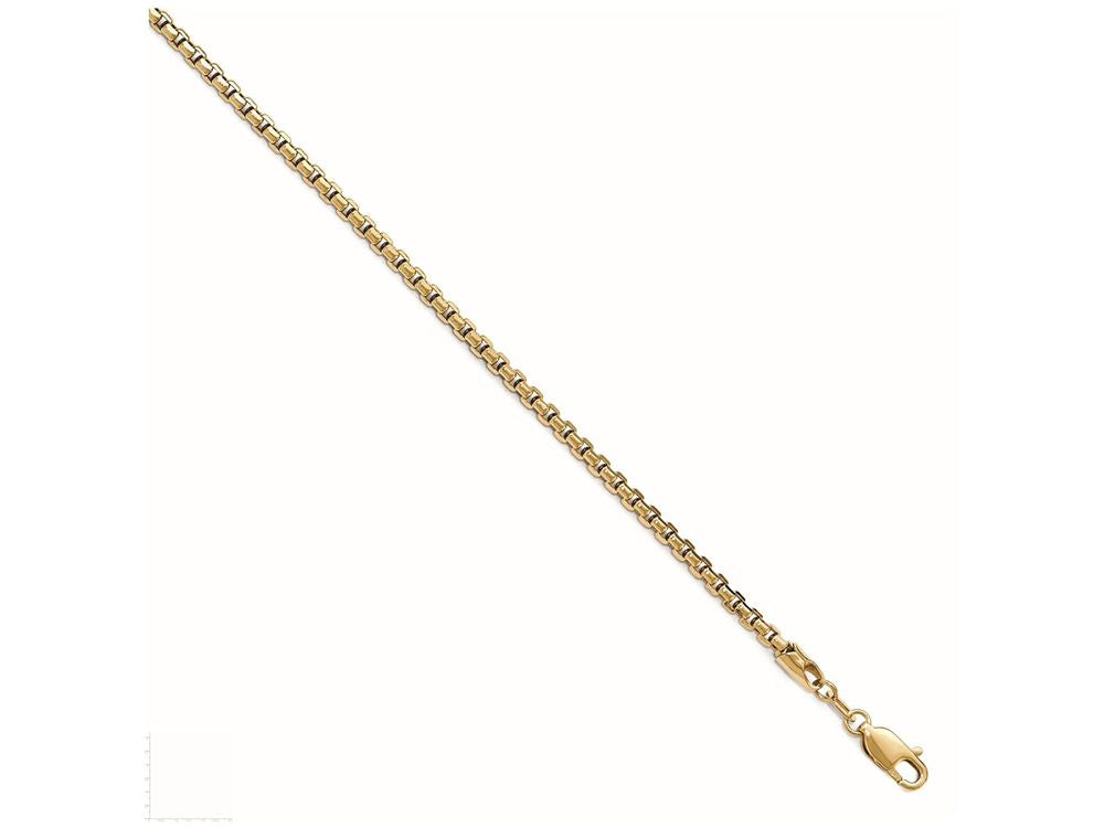 FJC Finejewelers 14k Yellow Gold Bright Cut Round Box Chain Necklace