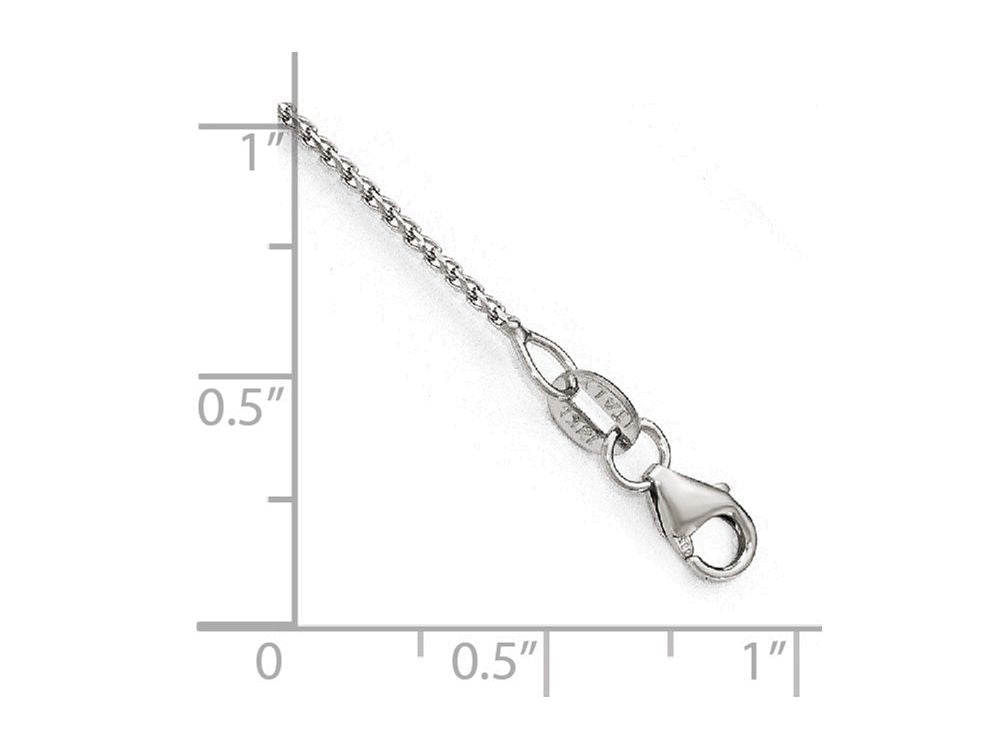 FJC Finejewelers 14k White Gold Bright Cut Open Franco Chain Necklace