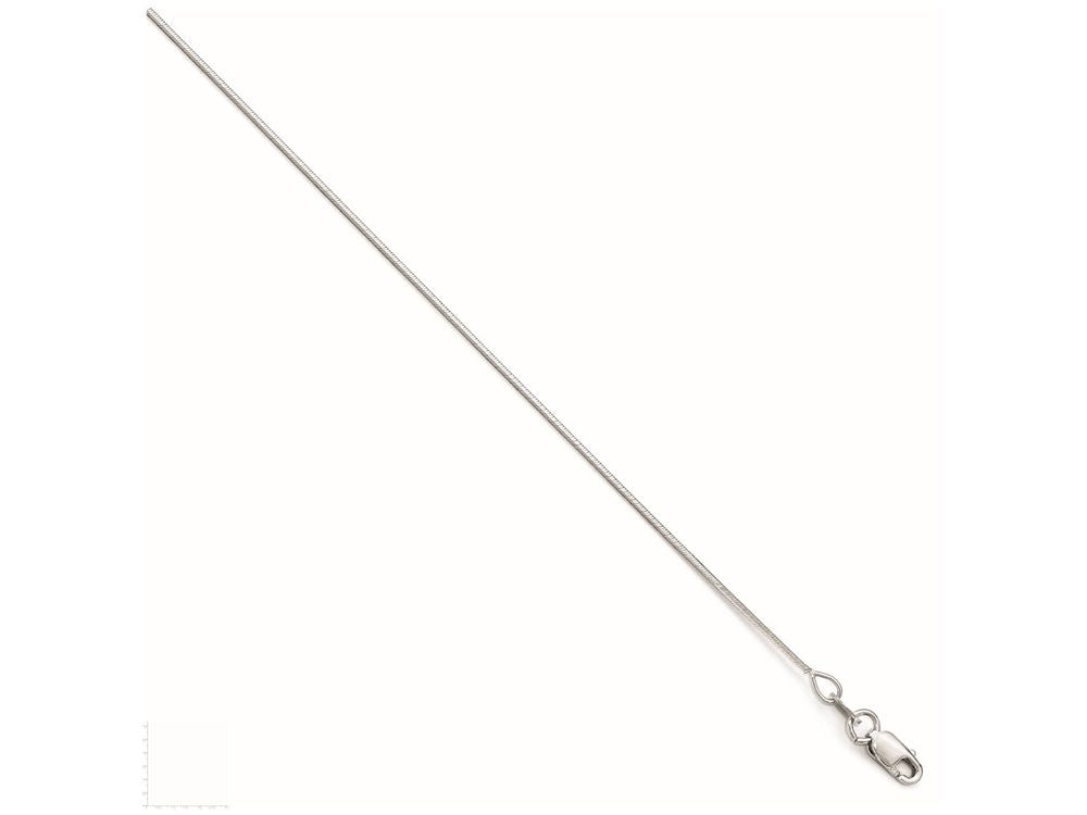 FJC Finejewelers 14k White Gold Bright Cut Octagonal Snake Chain Necklace