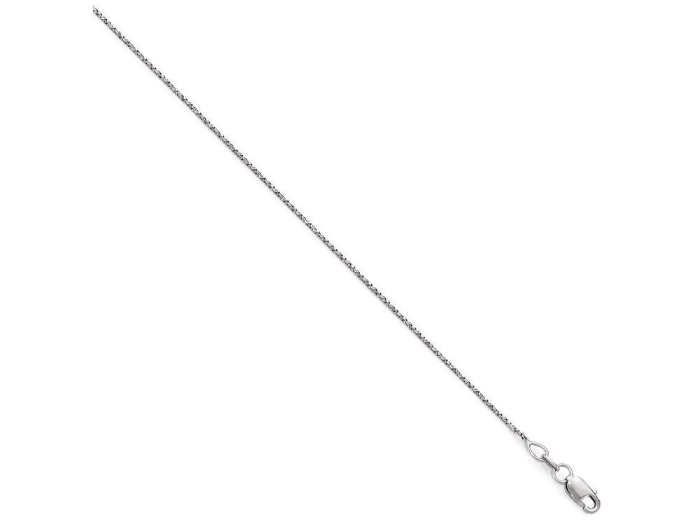 FJC Finejewelers 14k White Gold Bright Cut Twisted Box Chain Necklace