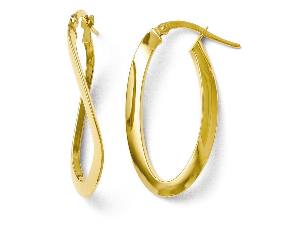 FJC Finejewelers 14k Yellow Gold Polished Oval Hoop Earrings