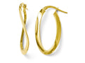 FJC Finejewelers 14k Yellow Gold Polished Oval Hoop Earrings