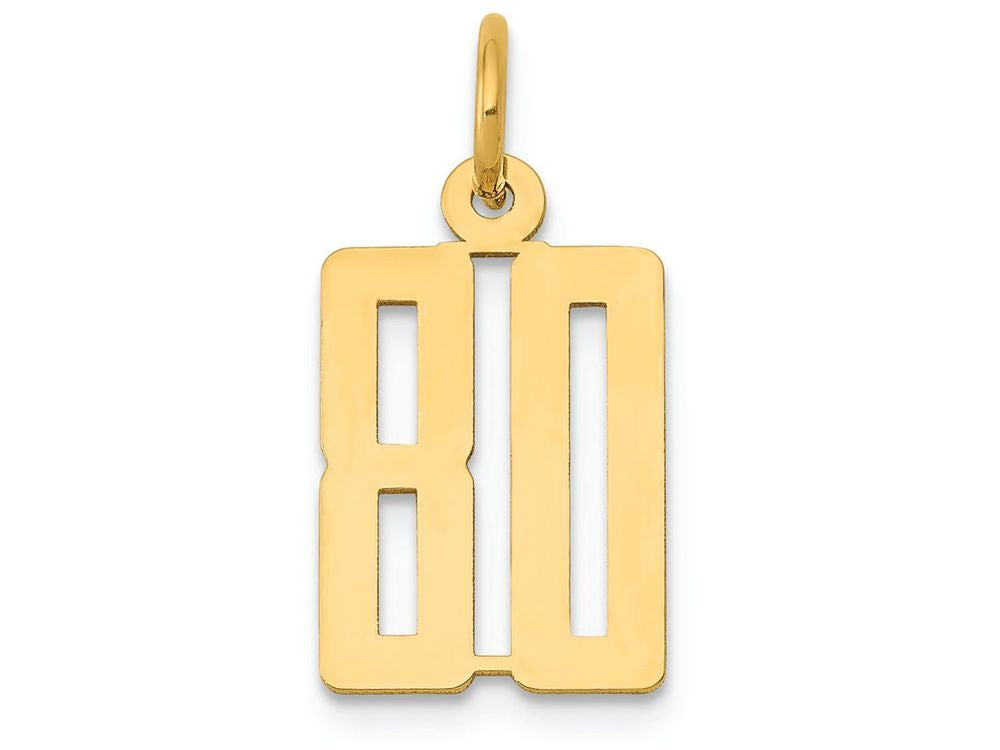 FJC Finejewelers 14k Yellow Gold Small Polished Elongated 80 Charm