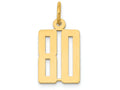 FJC Finejewelers 14k Yellow Gold Small Polished Elongated 80 Charm