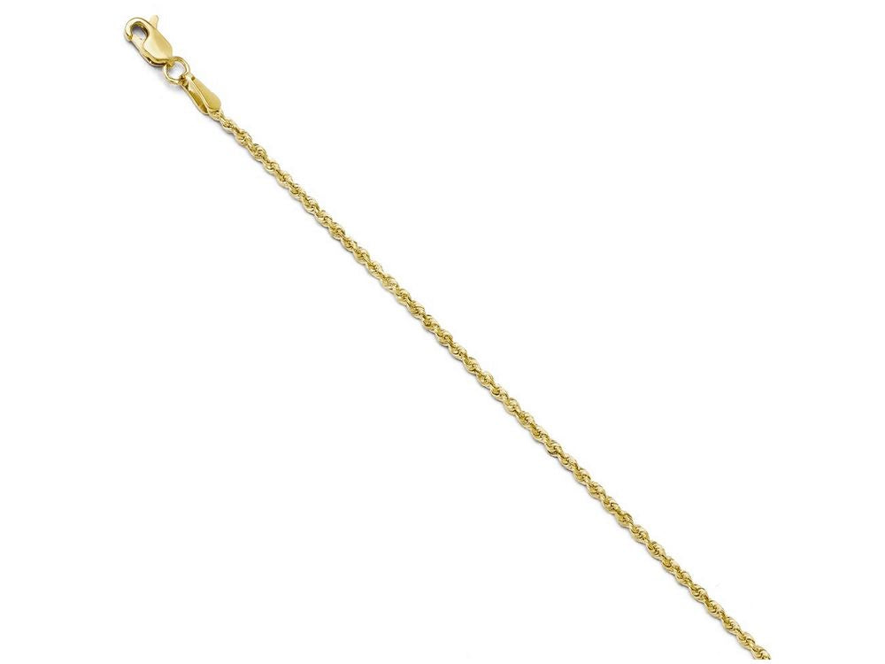 FJC Finejewelers 10k 1.75mm Bright Cut Rope Chain Bracelet