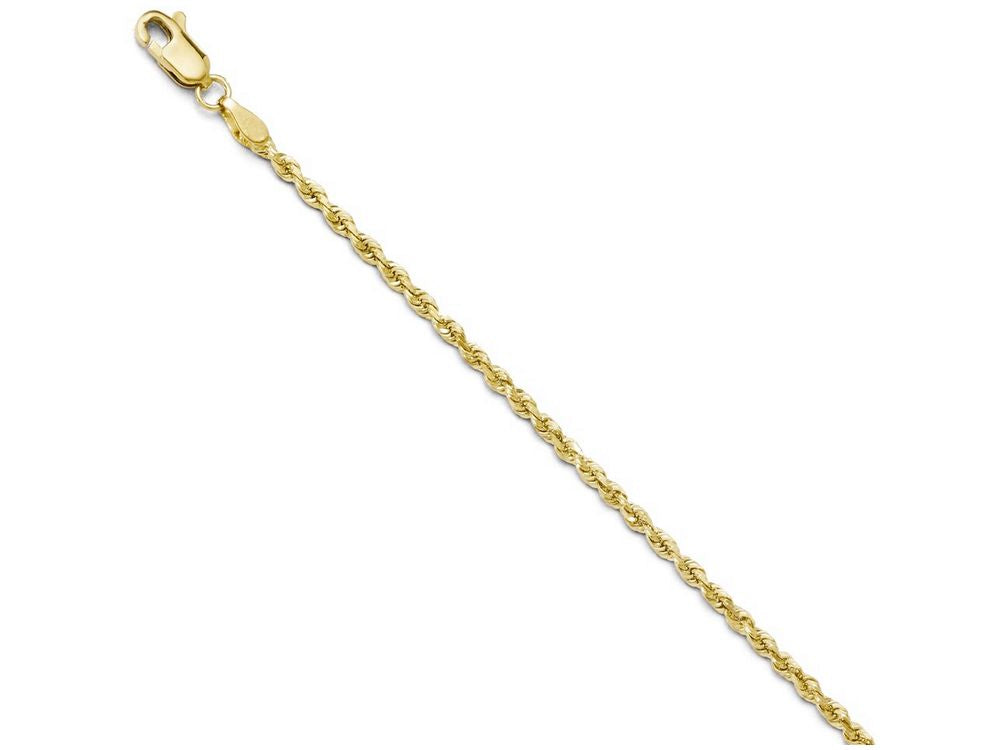FJC Finejewelers 10k 2.25mm Bright Cut Rope Chain Bracelet