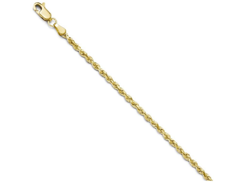 FJC Finejewelers 10k 2.5mm Bright Cut Rope Chain Necklace