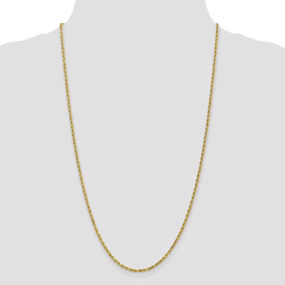 FJC Finejewelers 10k 2.5mm Bright Cut Rope Chain Necklace