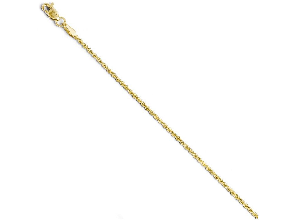 FJC Finejewelers 10k 1.8mm Bright Cut Lightweight Rope Chain Necklace