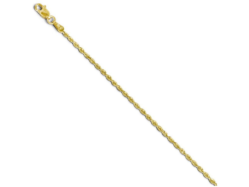 FJC Finejewelers 10k 2.00mm Bright Cut Lightweight Rope Chain Necklace