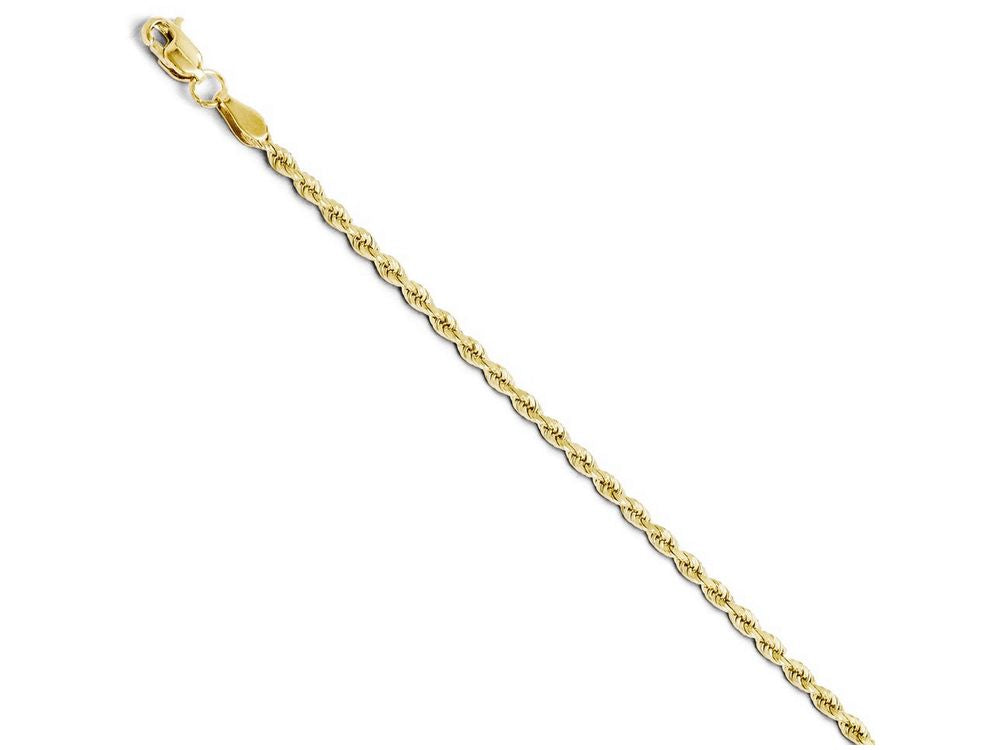 FJC Finejewelers 10k 2.9mm Bright Cut Lightweight Rope Chain Necklace