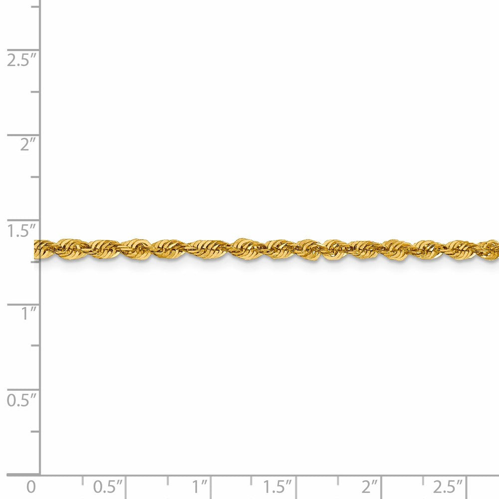 FJC Finejewelers 10k 3.0mm Bright Cut Lightweight Rope Chain Necklace