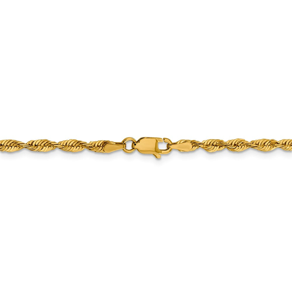 FJC Finejewelers 10k 3.0mm Bright Cut Lightweight Rope Chain Necklace