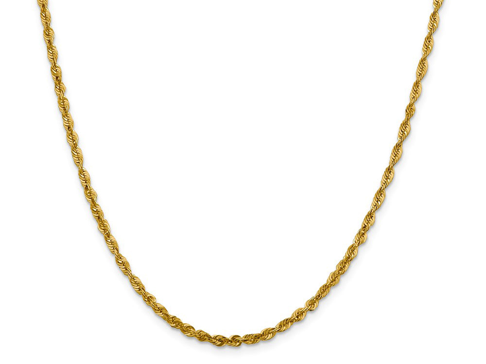 FJC Finejewelers 10k 3.0mm Bright Cut Lightweight Rope Chain Bracelet