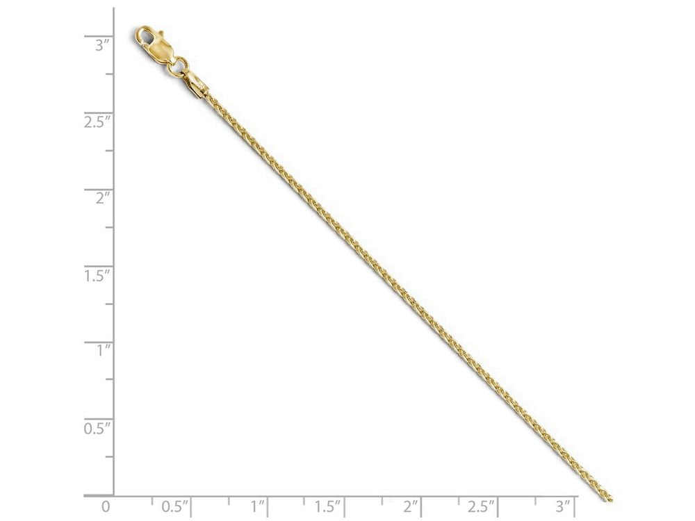 FJC Finejewelers 10k 1.5mm wide by 16 inch in length Bright Cut Wheat Chain Necklace
