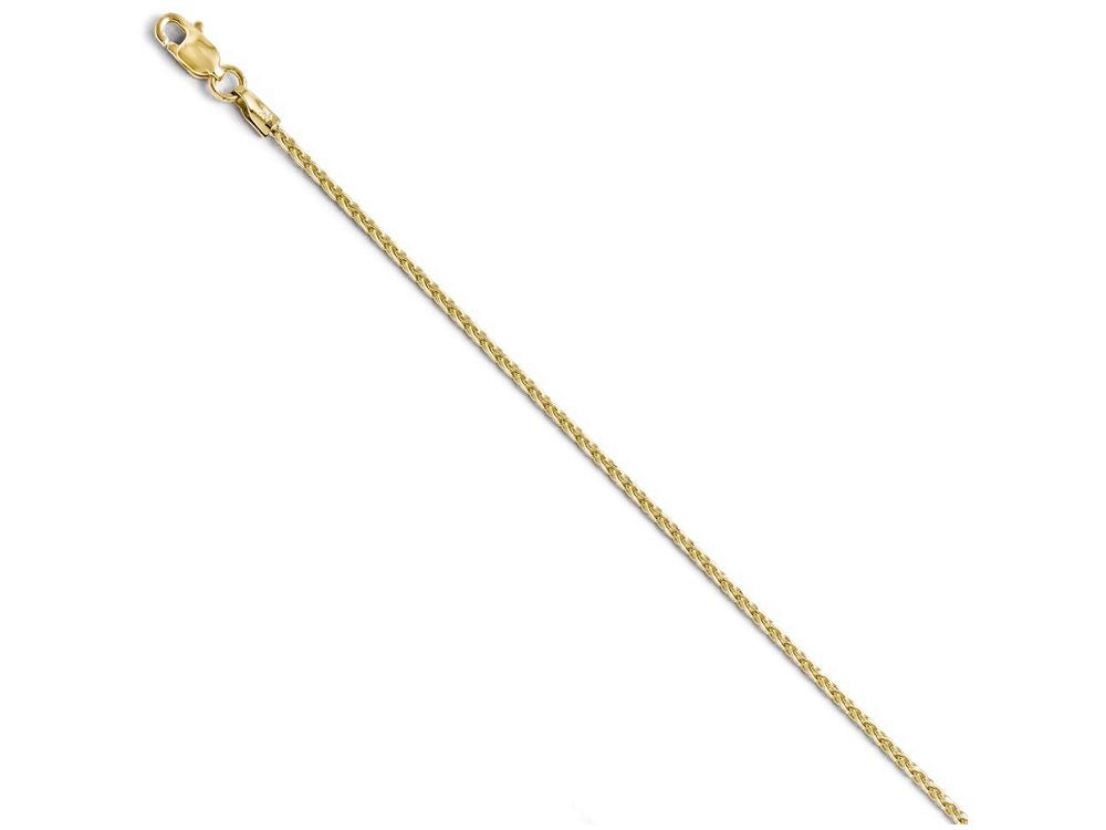 FJC Finejewelers 10k 1.5mm Bright Cut Wheat Chain Necklace