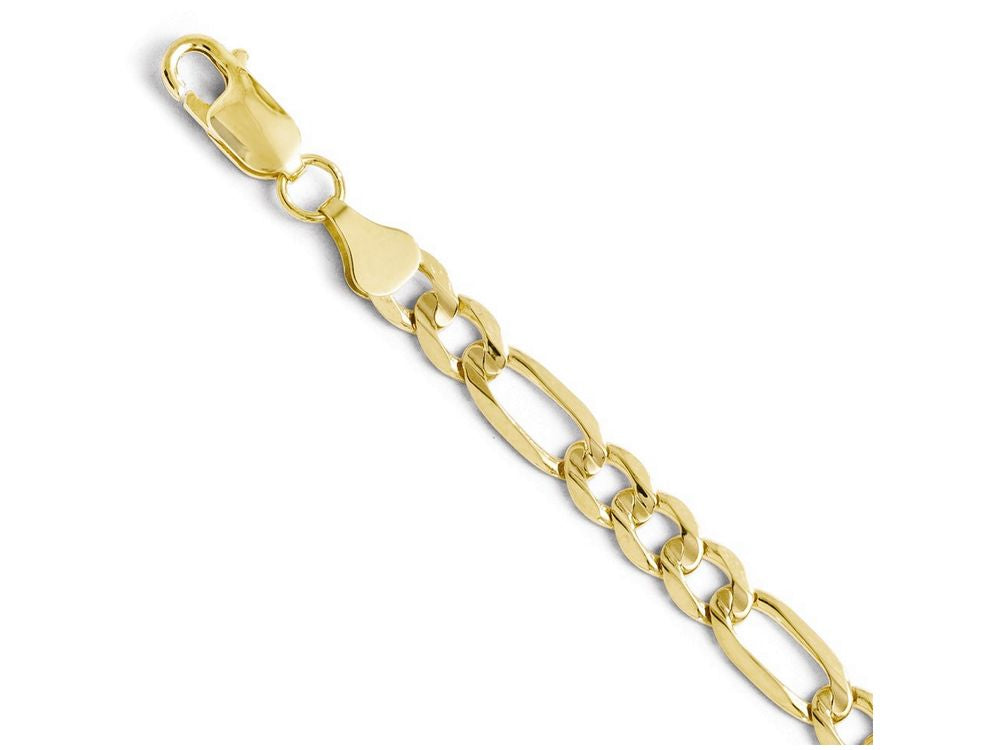 FJC Finejewelers 10k Yellow Gold 6.0mm Concave Figaro Chain Necklace