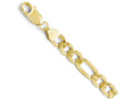 FJC Finejewelers 10k Yellow Gold 7.5mm Concave Figaro Bracelet