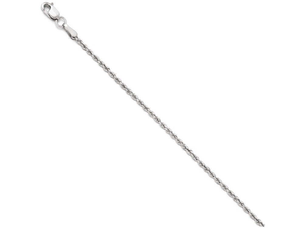 FJC Finejewelers 10k White Gold 1.75mm Bright Cut Rope Chain Necklace