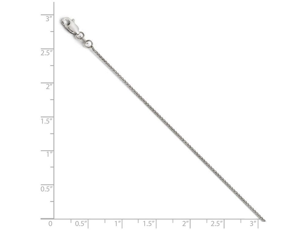 FJC Finejewelers 10k White Gold 1mm Wheat Chain Necklace