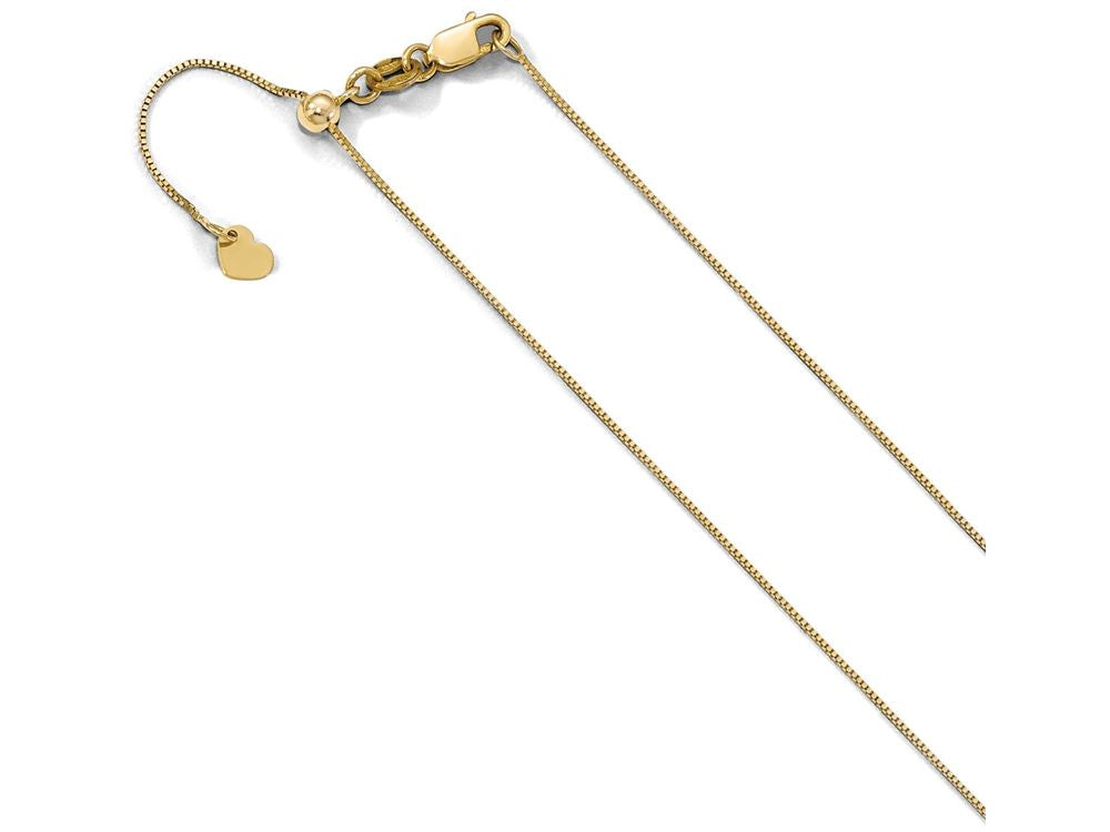 FJC Finejewelers 10k Adjustable .7mm Baby Box Chain Necklace
