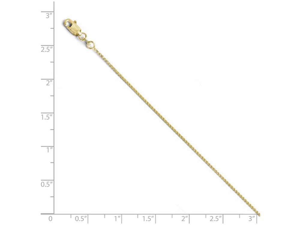 FJC Finejewelers 10k 1mm Bright Cut Wheat Chain Necklace