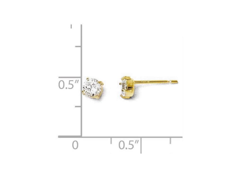 FJC Finejewelers 14k Yellow Gold Cz Stud-4.0mm Earrings