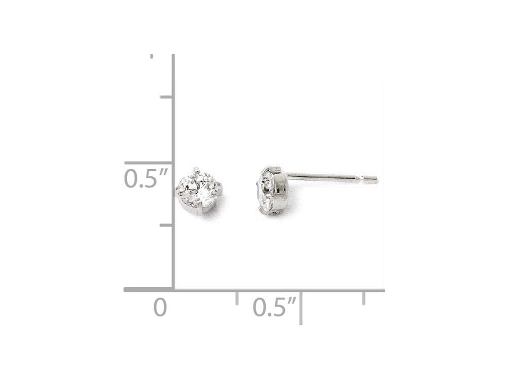 FJC Finejewelers 14k White Gold Cz Stud-4.0mm Earrings