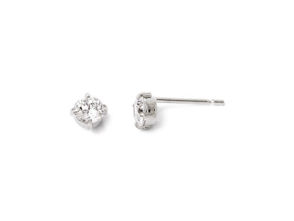 FJC Finejewelers 14k White Gold Cz Stud-4.0mm Earrings
