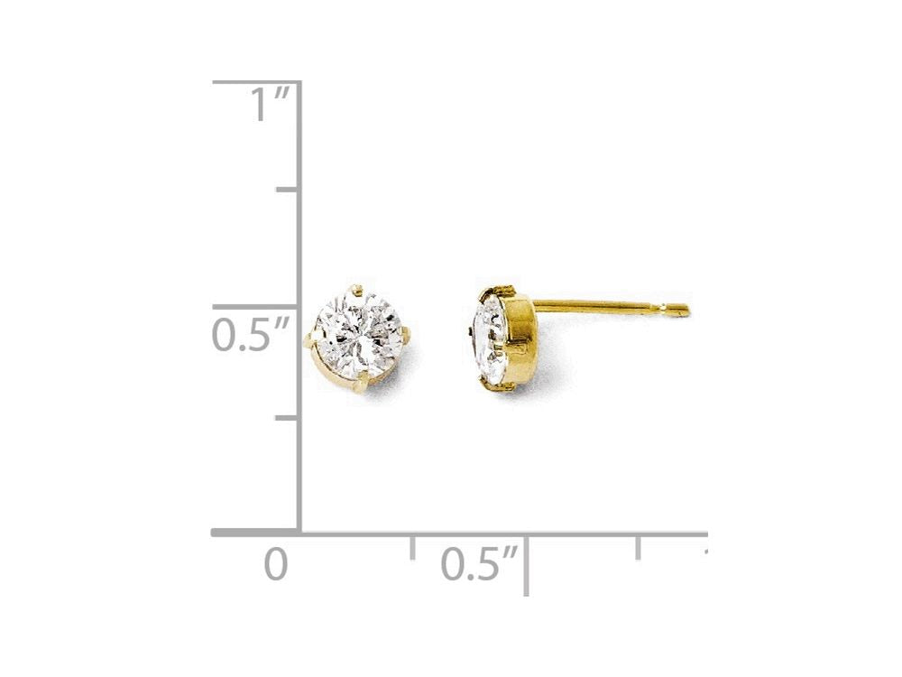 FJC Finejewelers 14k Yellow Gold Cz Stud-5.0mm Earrings