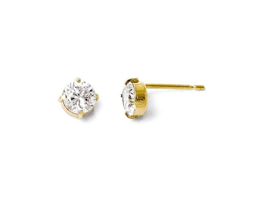 FJC Finejewelers 14k Yellow Gold Cz Stud-5.0mm Earrings