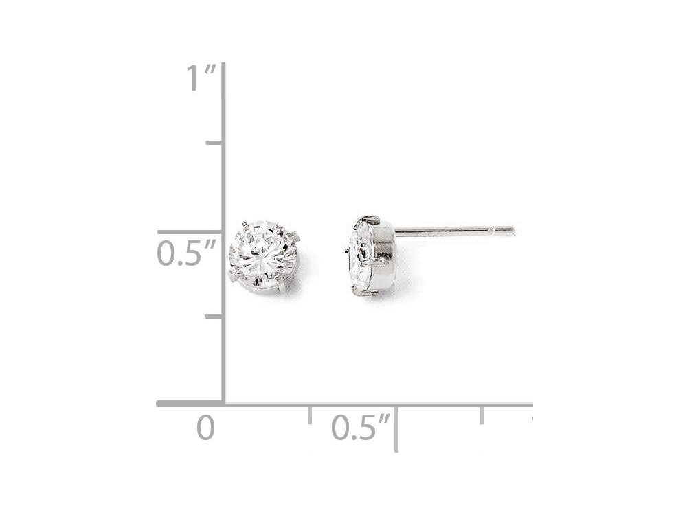 FJC Finejewelers 14k White Gold Cz Stud-5.0mm Earrings