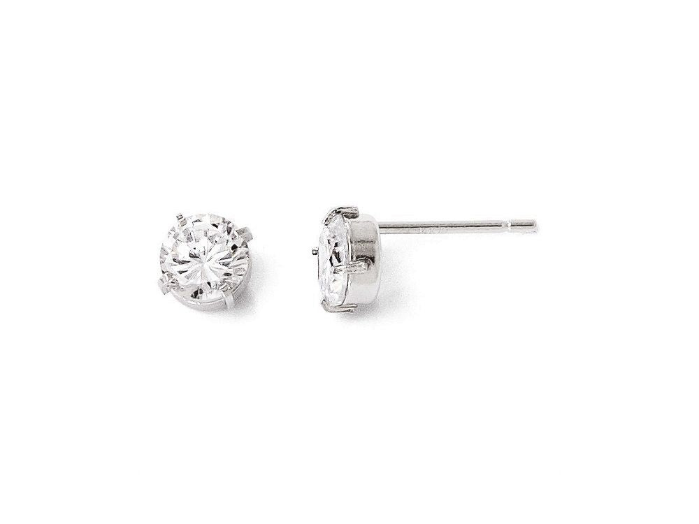 FJC Finejewelers 14k White Gold Cz Stud-5.0mm Earrings
