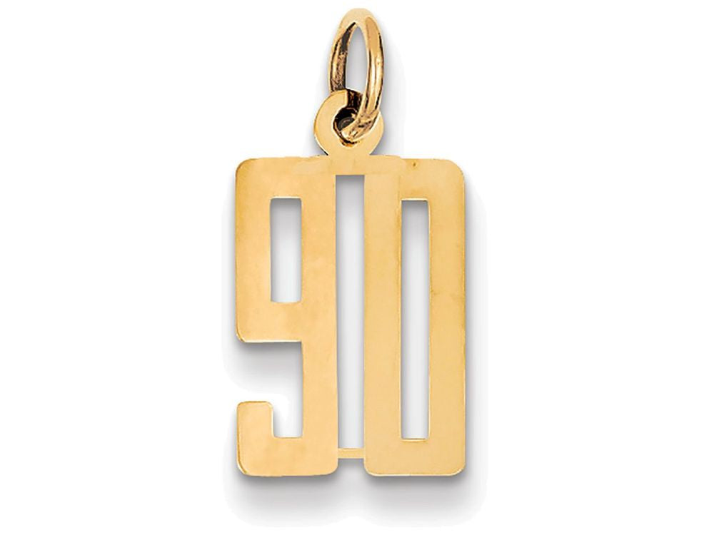FJC Finejewelers 14k Yellow Gold Small Polished Elongated 90 Charm