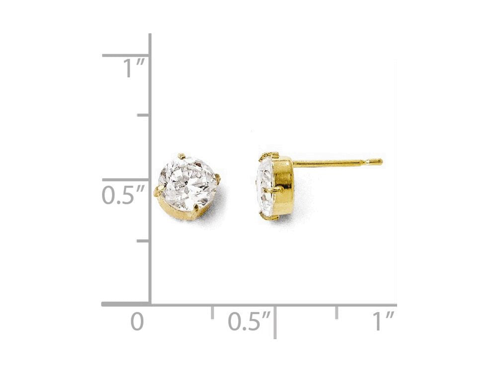 FJC Finejewelers 14k Yellow Gold Cz Stud-6.0mm Earrings