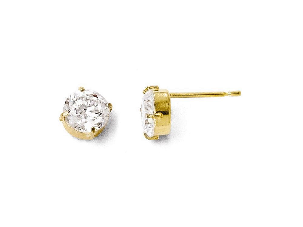FJC Finejewelers 14k Yellow Gold Cz Stud-6.0mm Earrings