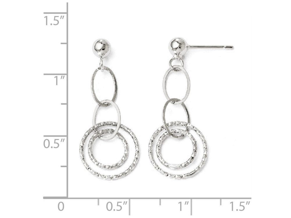 FJC Finejewelers 14k White Gold Post Dangle Earrings