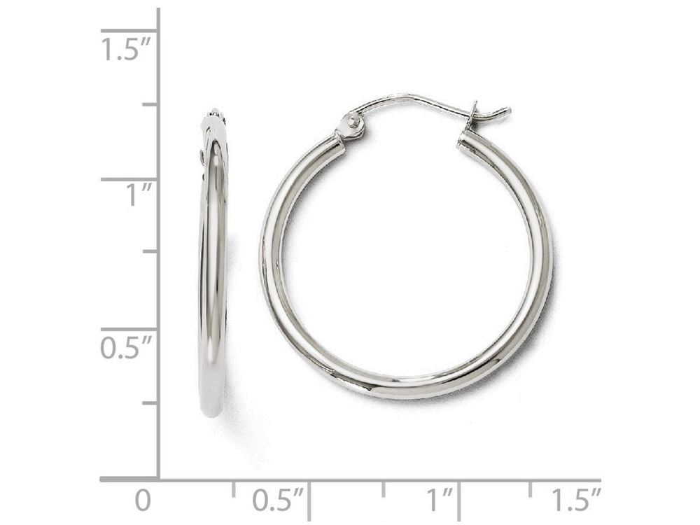 FJC Finejewelers 14k White Gold Polished Hoop Earrings