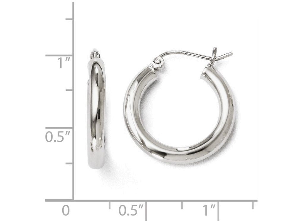 FJC Finejewelers 14k White Gold Polished Hoop Earrings