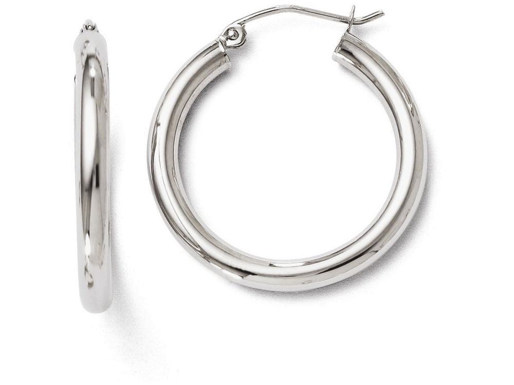 FJC Finejewelers 14k White Gold Polished Hoop Earrings